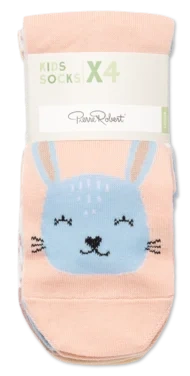 Basic Socks X4 Leo/rainbow/dot 25-28