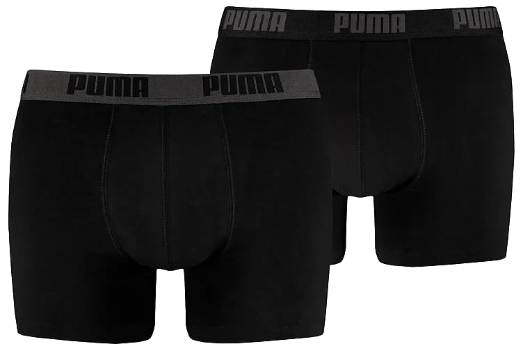 Boxer Basic Herre 2pk Black/Black Xl Puma
