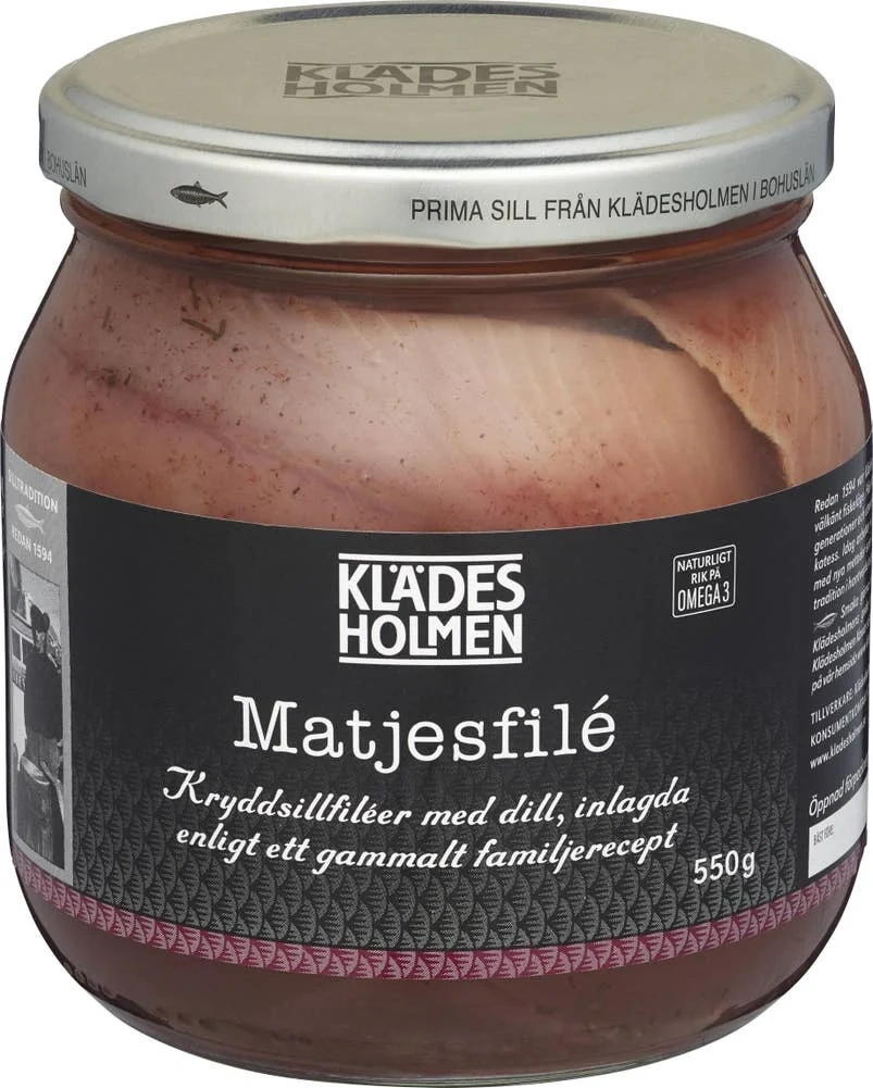 Matjesfiléer dill krydrede