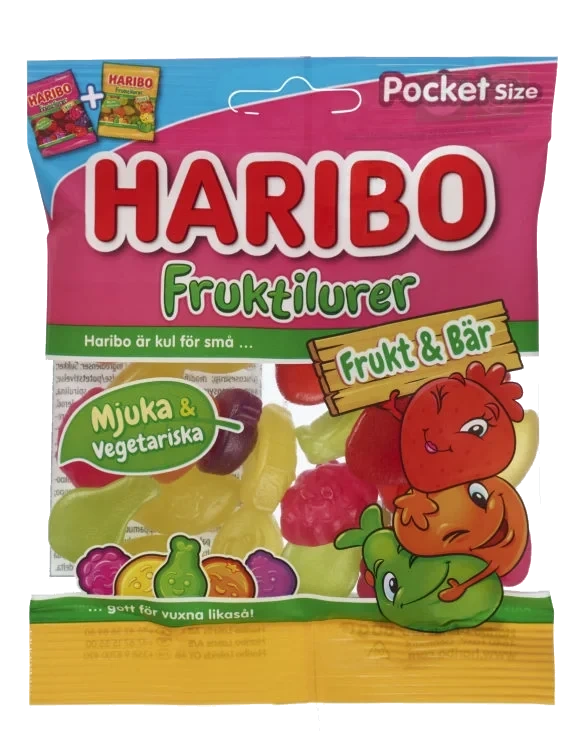 Fruktilurer Frukt & Bær 80g Haribo