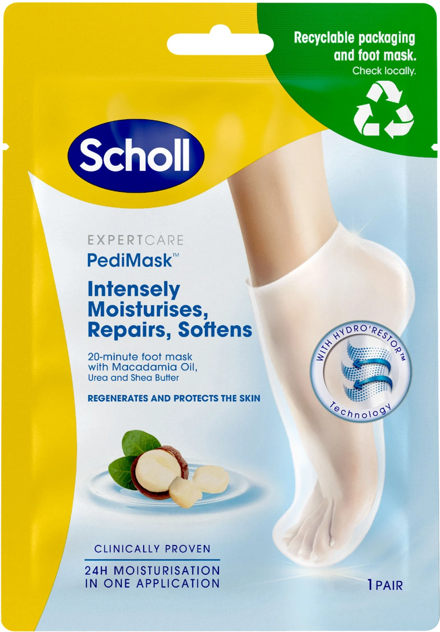 Fotmask Mjukgörande