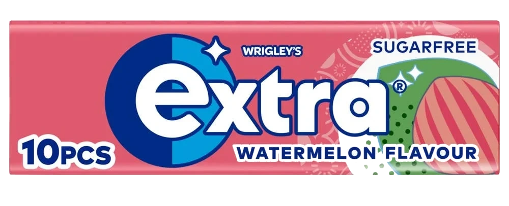 Extra Vannmelon Smak Sukkerfri 10 stk, 14 g