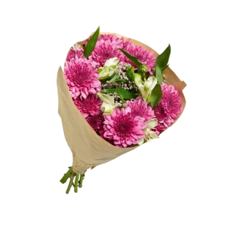 Helgebukett Chrysanthemum Alstromeria