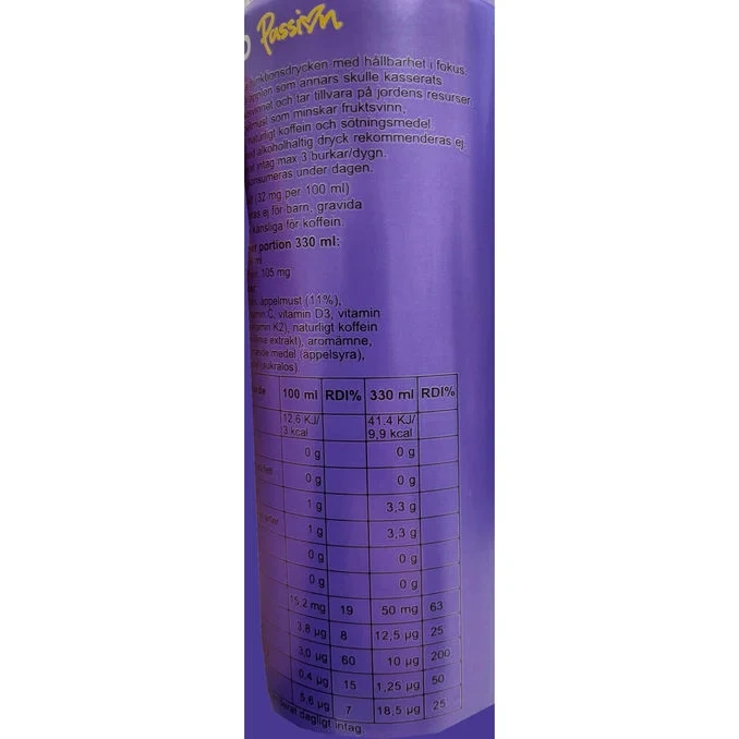 Energidryck Passionsfrukt 24-pack