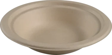 Fiberskål, Abena Gastro, 3,8cm, Ø18cm, 400ml, Natur, Bagasse, Dyb, Komposterbar