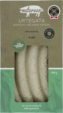 Urtegata - Kokt Bratwurst med Ramsløk