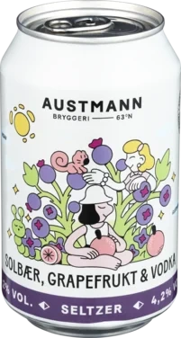 Austmann Solbær&grapefrukt Seltzer 0,33l bx