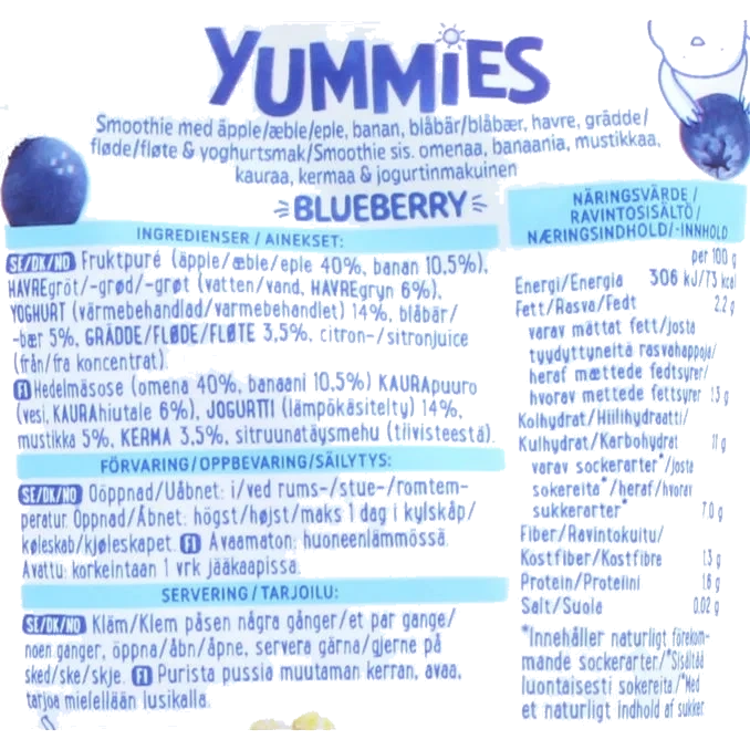 Klämmis Yummies Blåbär 12-pack