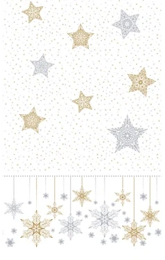 Duk Dunicel 1.38x220cm Snowstars White