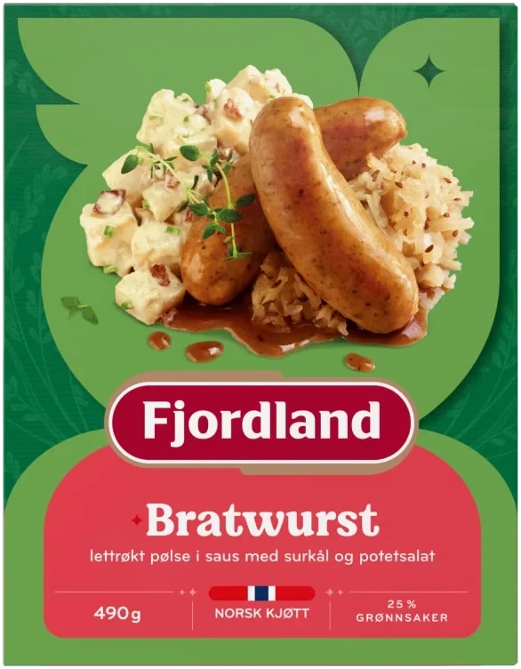 Bratwurst m/Surkål&Potetsalat 490g