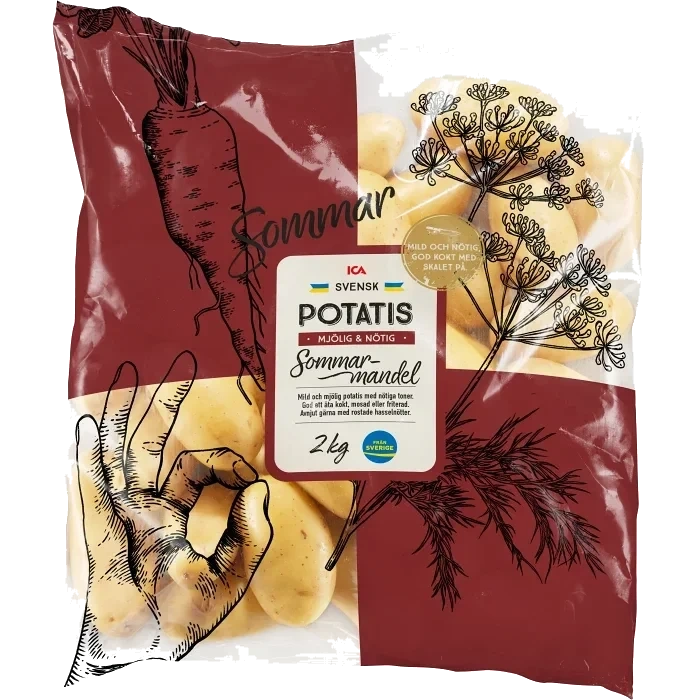Sommarmandel potatis 2kg Klass 1 ICA