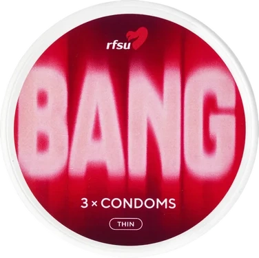 Bang Counter Top Display 3 stk Kondomer Rfsu