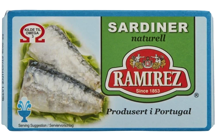 Sardiner Naturell i Saltlake 125g Ramirez