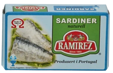Sardiner Naturell i Saltlake 125g Ramirez