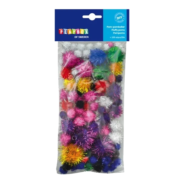 Pompom Glitter 100 Stk
