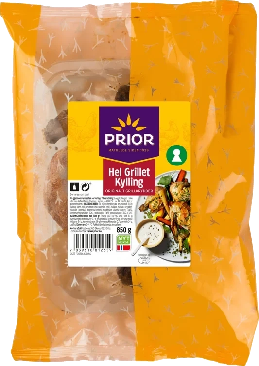 PRIOR Hel Grillet Kylling 850g
