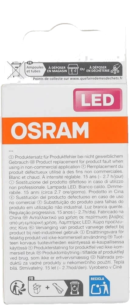 Klar LED-lyspære E14
