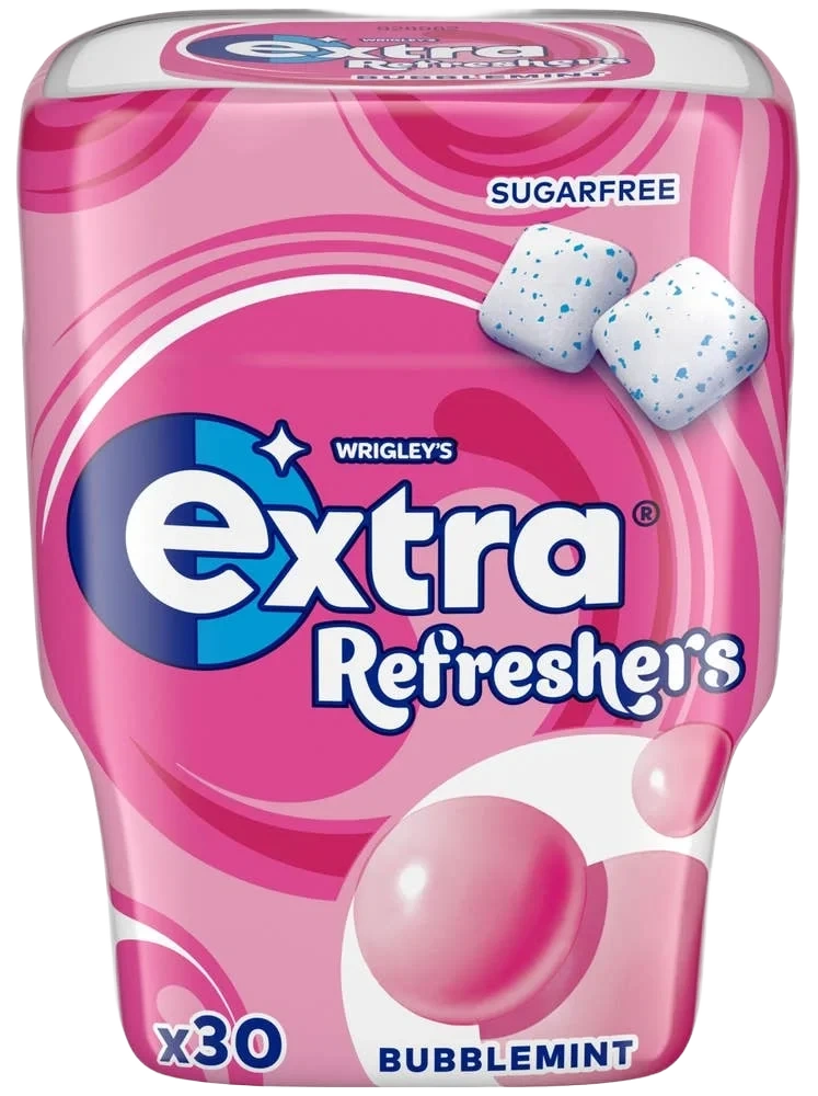 Extra Refreshers Bubblemint Sukkerfri 30 stk, 67 g