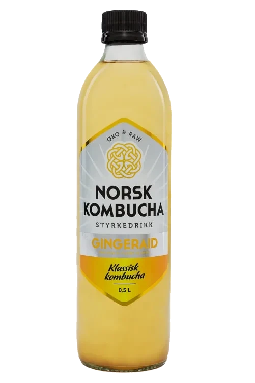 Norsk Kombucha 0,5l,gul Gingerade