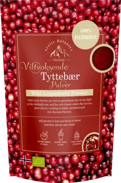 Viltvoksende Tyttebærpulver, 50g
