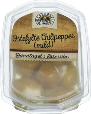 Ostefylt Chilipepper Mild 140g Die Käsemacher