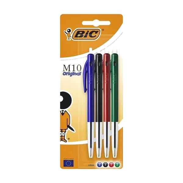 M10 Original Kulepenner - 4pk Assortert