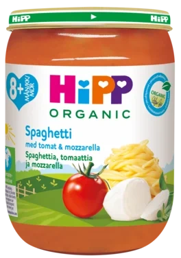 Hipp Spaghetti Tomat & Mozzarella 8m 190g