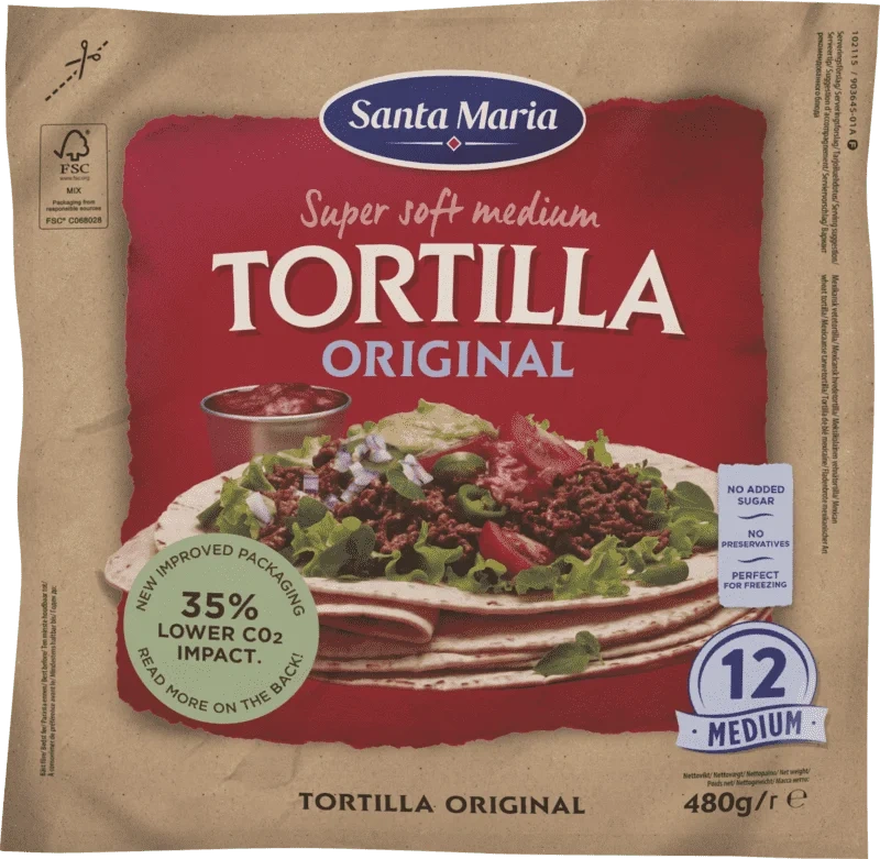 Tortilla Original Medium (12-pack) 480g Santa Maria