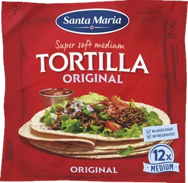 Tortilla Original Medium (12-pack) 480g Santa Maria