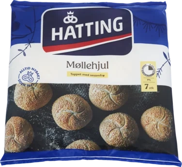 Møllehjul Sesamfrø 7stk 420g Hatting