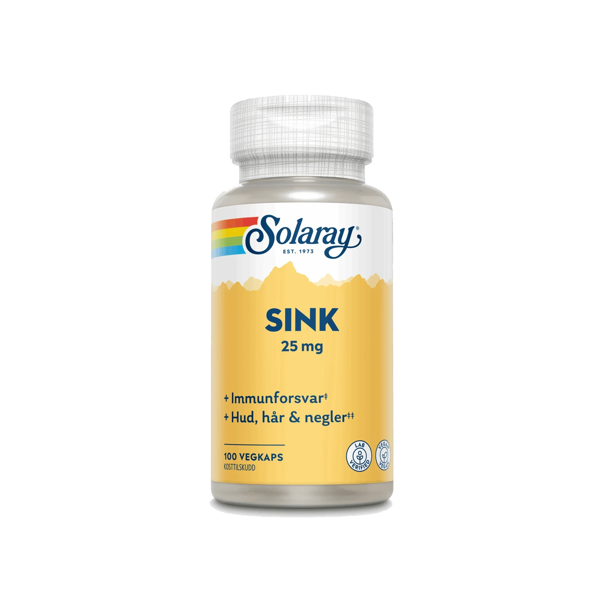 Solaray sink 25 mg 100 kapsler