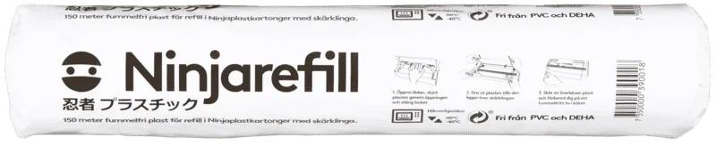 Ninjaplast Fummelfri Plastfolie Refill 150m