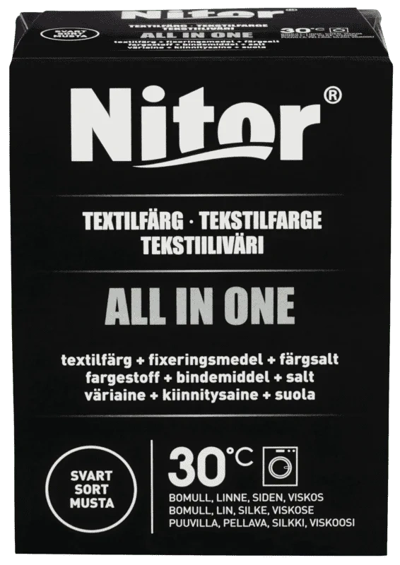 Nitor All in One Tekstilfarge Svart