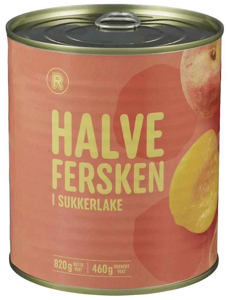 Halve fersken i sukkerlake 820 g