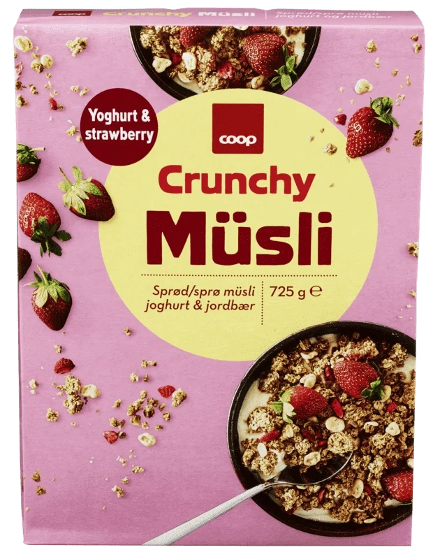 Coop Müsli Crunchy Jordbær & Yoghurt 725g
