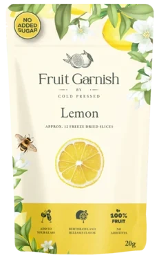 Sitron, Frysetørkede Skiver 20g - Fruit Garnish By Cold Pressed