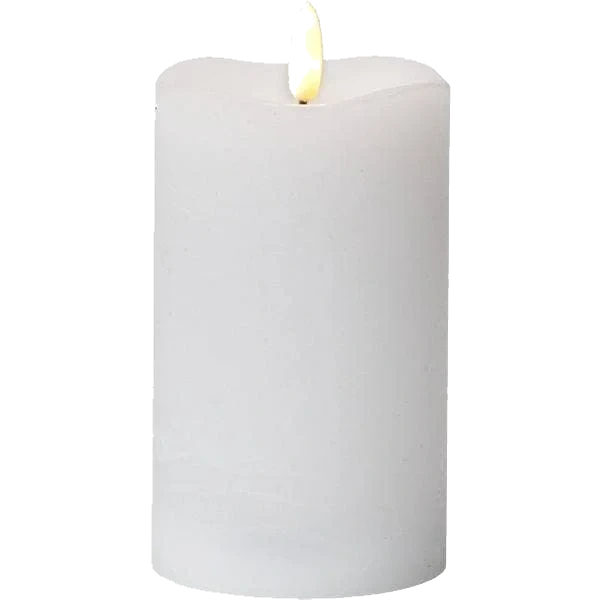 Blockljus LED Flamme Vit