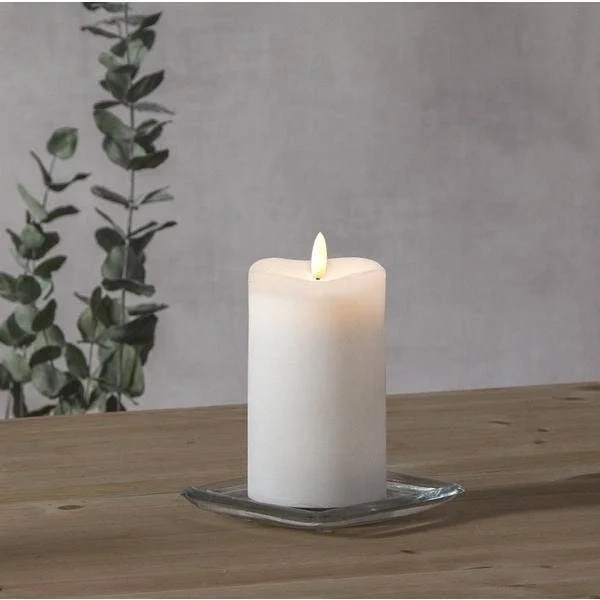 Blockljus LED Flamme Vit