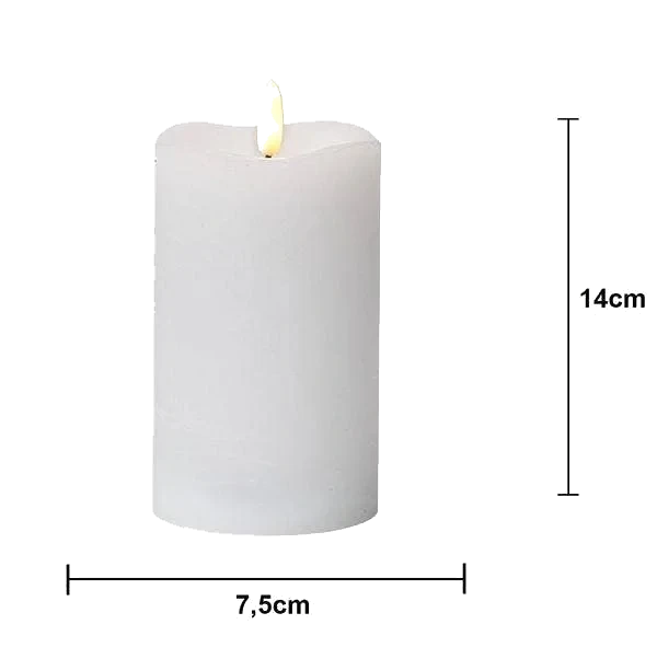 Blockljus LED Flamme Vit