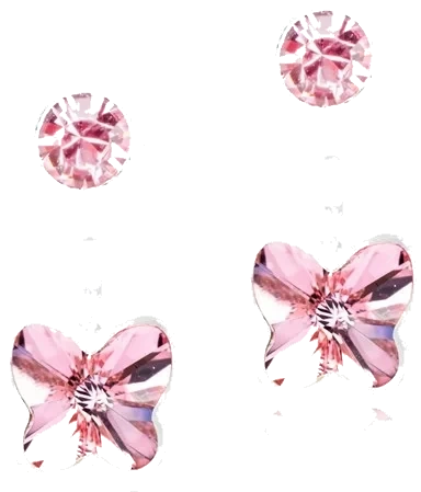 Blomdahl Medical Plastic Pendant Butterfly 4/5mm Light Rose