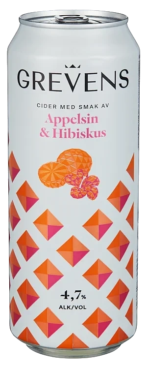Grevens Cider Appelsin&Hibiscus 0,5l boks
