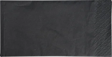 Middagsserviett, Bulkysoft, 3-lags, 1/8 Fold, 40x40cm, Sort, Nyfiber