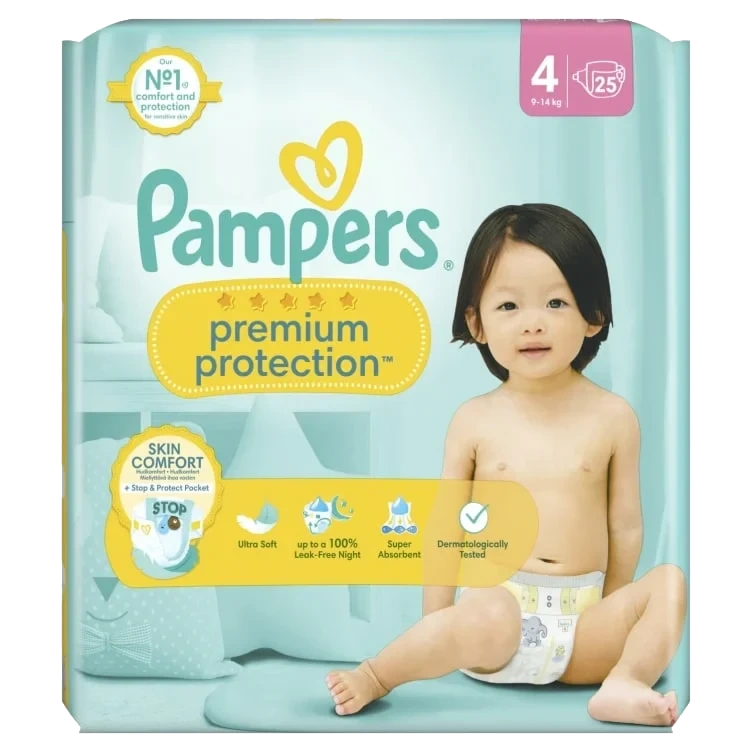 Bleier S4 Prem Prot 9-14kg 25st Pampers