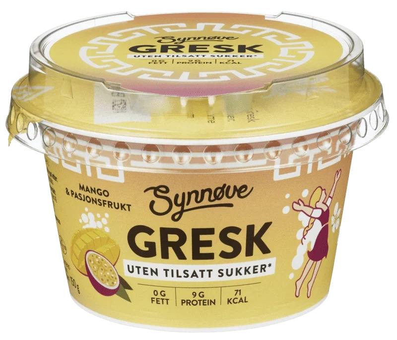 Synnøve Gresk Uten Mango & Pasjonsfrukt 150g