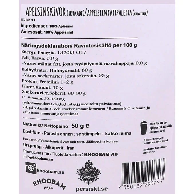Torkade Apelsinskivor