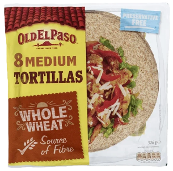 Old El Paso Tortillas Whole Wheat 326g