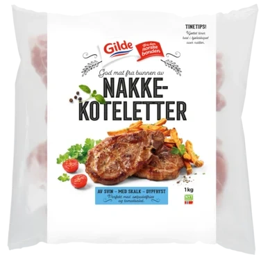 Nakkekotelett m/Skalk 1kg