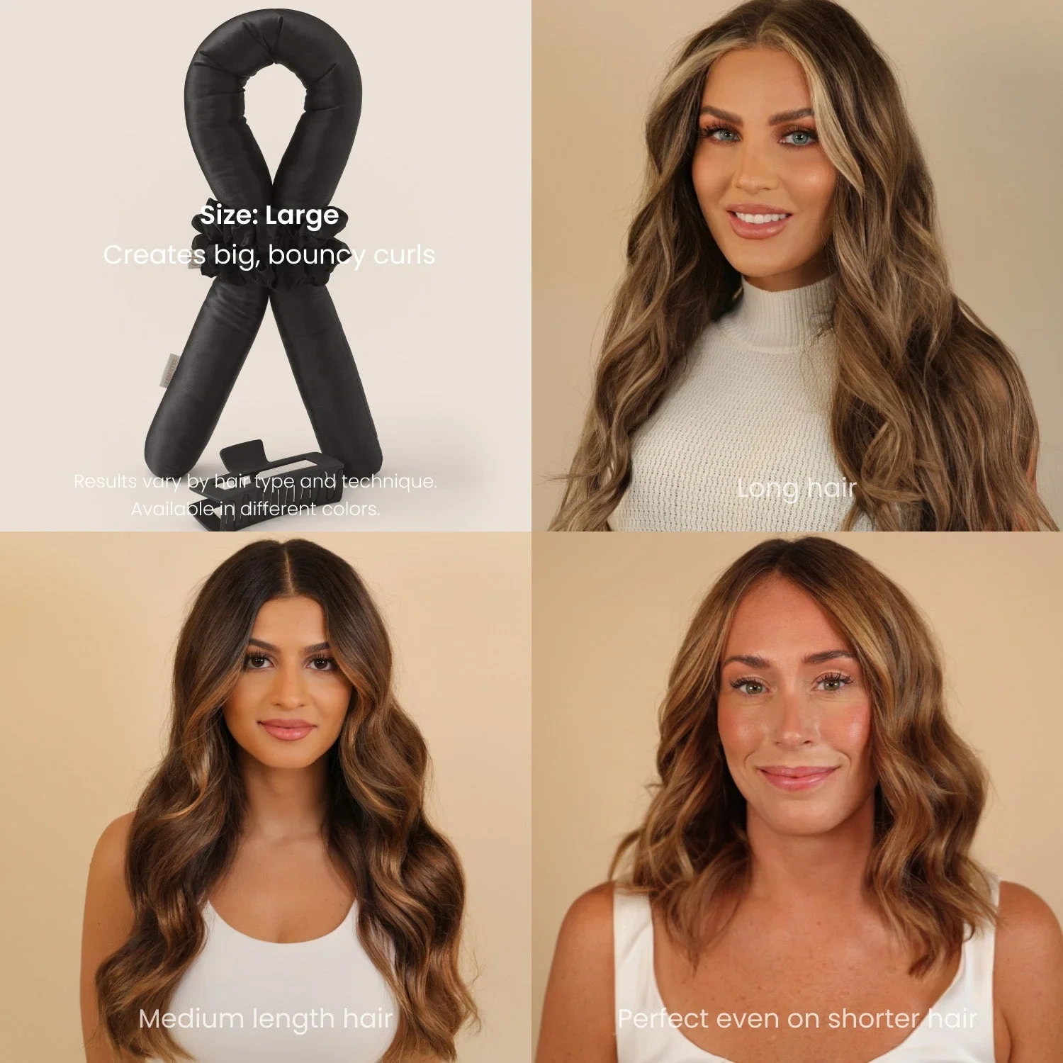 Lenoites Heatless Curls in Mulberry Silk Large