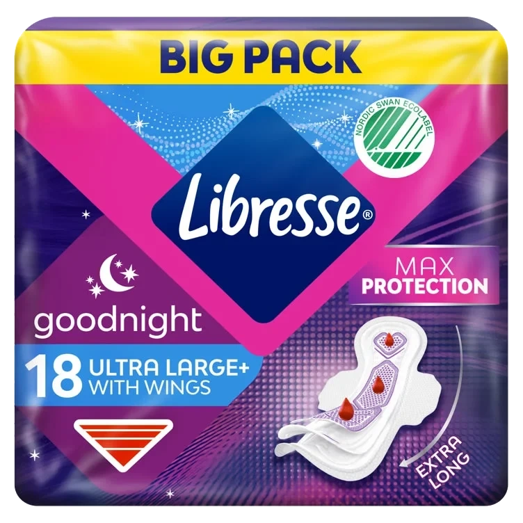 Libresse Bind Ultra Goodnight Wing Big Pk 18 stk