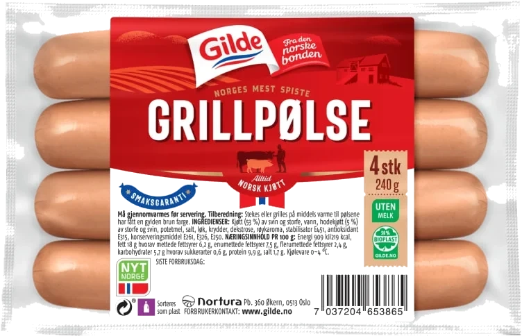 Grillpølse 240g Enh